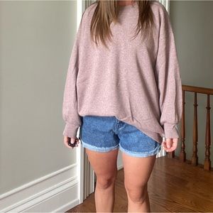 Oversized crew neck sweater